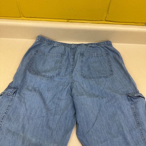 Women's Gap Wide Leg Cargo Pants Blue Size Large - Picture 6 of 7